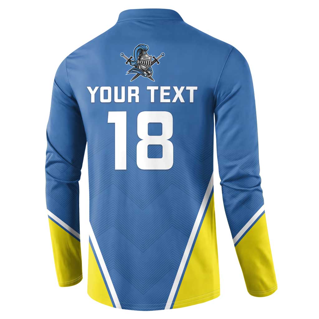 Custom West Knights of Yorkshire Button Sweatshirt Skate Hard Hit Harder Blue Version - Wonder Print Shop