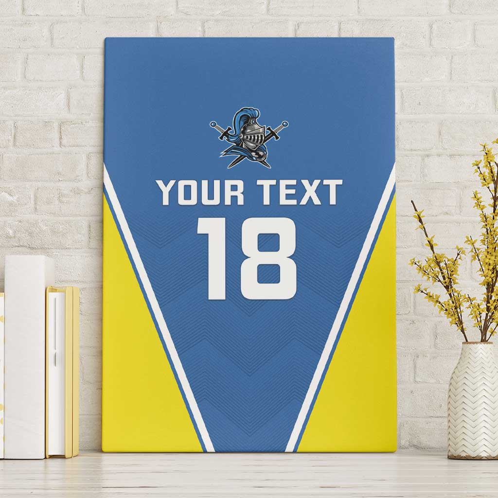 Custom West Knights of Yorkshire Canvas Wall Art Skate Hard Hit Harder Blue Version - Wonder Print Shop