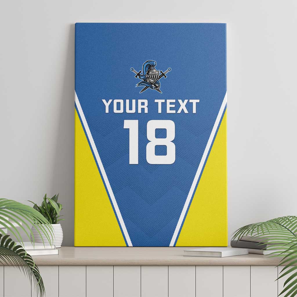 Custom West Knights of Yorkshire Canvas Wall Art Skate Hard Hit Harder Blue Version - Wonder Print Shop