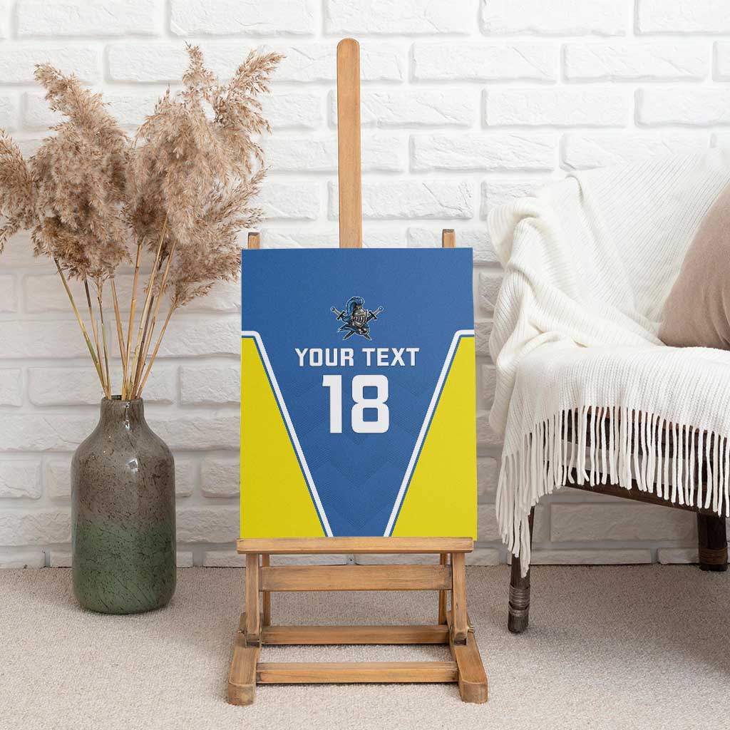 Custom West Knights of Yorkshire Canvas Wall Art Skate Hard Hit Harder Blue Version - Wonder Print Shop