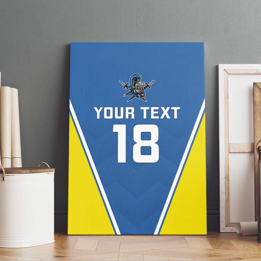 Custom West Knights of Yorkshire Canvas Wall Art Skate Hard Hit Harder Blue Version - Wonder Print Shop