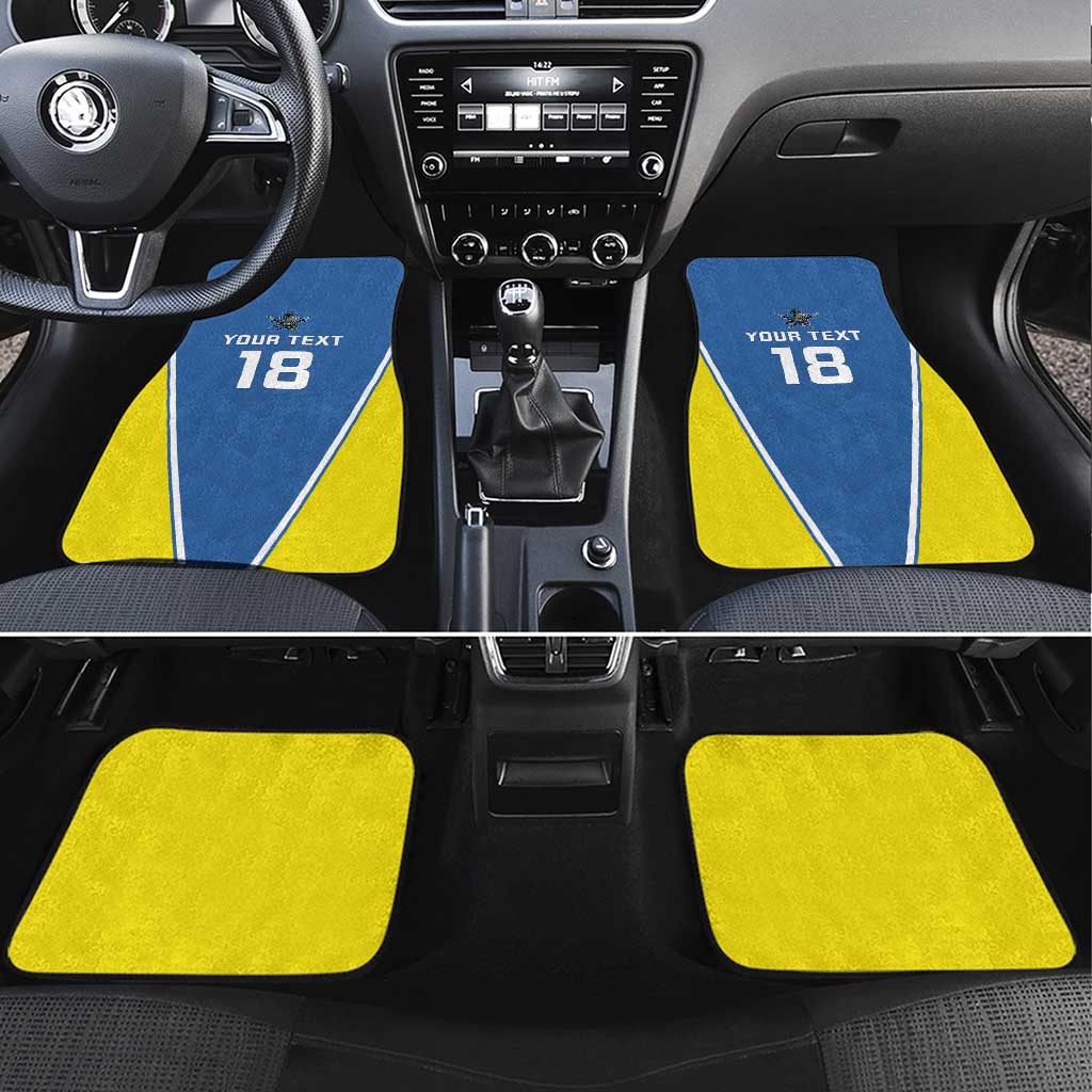 Custom West Knights of Yorkshire Car Mats Skate Hard Hit Harder Blue Version - Wonder Print Shop