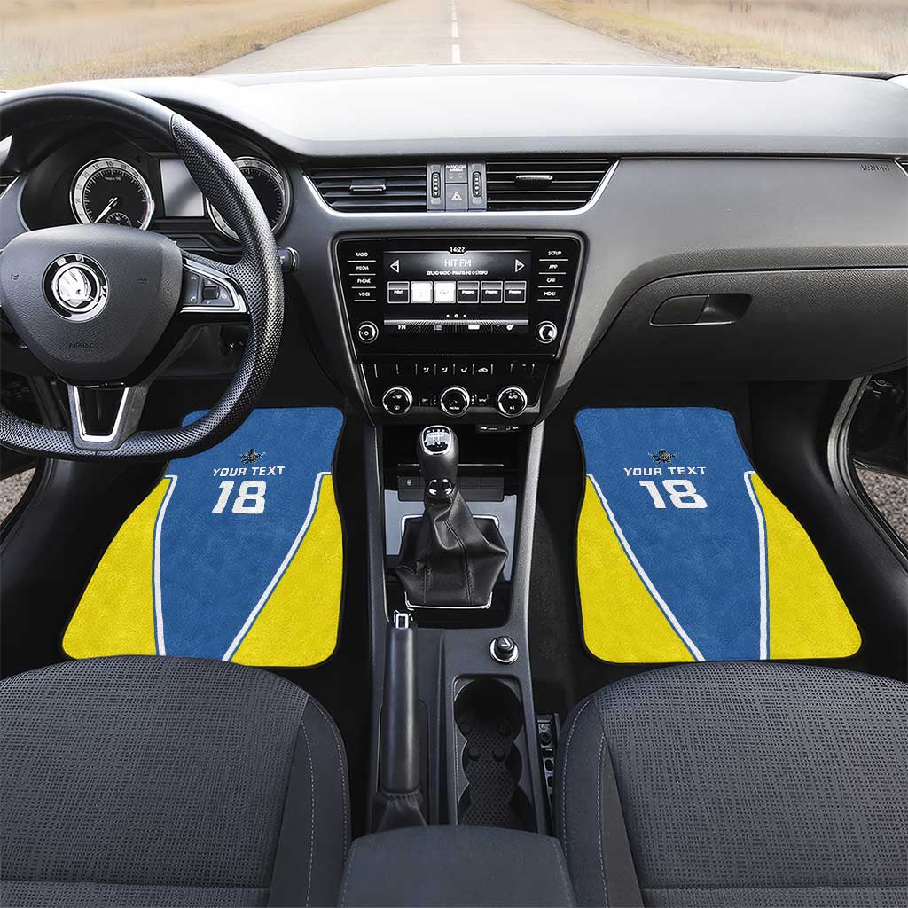 Custom West Knights of Yorkshire Car Mats Skate Hard Hit Harder Blue Version - Wonder Print Shop