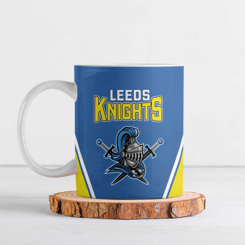 Custom West Knights of Yorkshire Ceramic Mug Skate Hard Hit Harder Blue Version - Wonder Print Shop