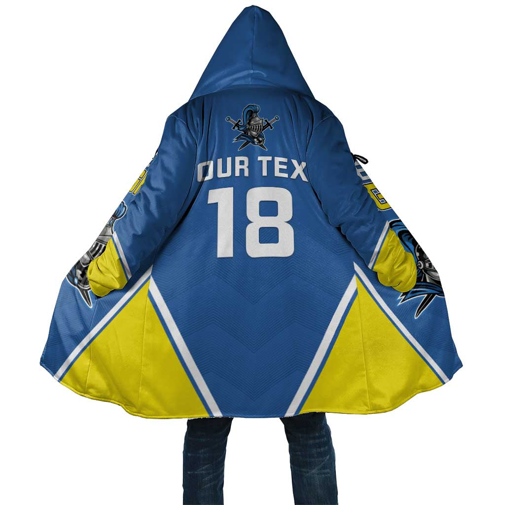 Custom West Knights of Yorkshire Cloak Skate Hard Hit Harder Blue Version - Wonder Print Shop