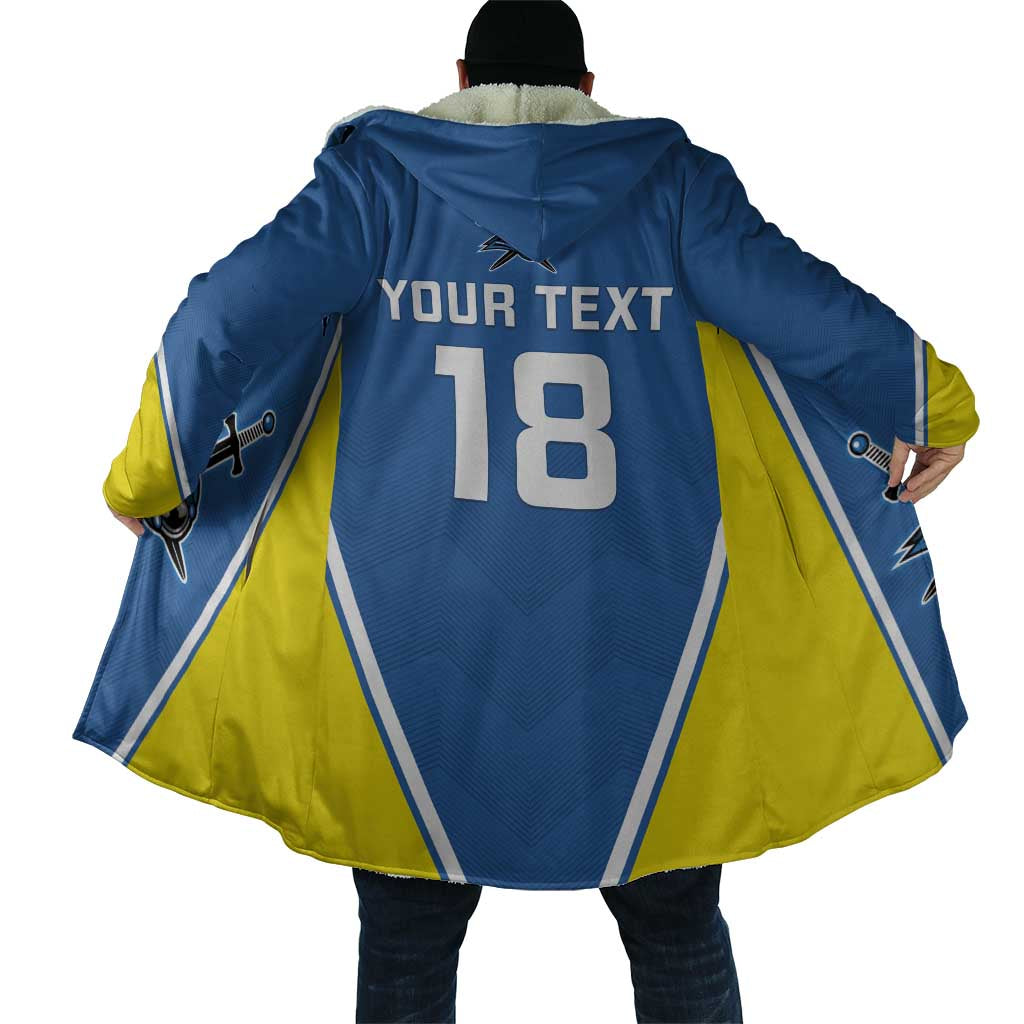 Custom West Knights of Yorkshire Cloak Skate Hard Hit Harder Blue Version - Wonder Print Shop