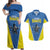 Custom West Knights of Yorkshire Couples Matching Off Shoulder Maxi Dress and Hawaiian Shirt Skate Hard Hit Harder Blue Version - Wonder Print Shop