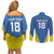Custom West Knights of Yorkshire Couples Matching Off Shoulder Short Dress and Long Sleeve Button Shirt Skate Hard Hit Harder Blue Version - Wonder Print Shop