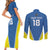 Custom West Knights of Yorkshire Couples Matching Short Sleeve Bodycon Dress and Long Sleeve Button Shirt Skate Hard Hit Harder Blue Version - Wonder Print Shop