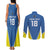 Custom West Knights of Yorkshire Couples Matching Tank Maxi Dress and Long Sleeve Button Shirt Skate Hard Hit Harder Blue Version - Wonder Print Shop