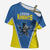 Custom West Knights of Yorkshire Cross Shoulder Shirt Skate Hard Hit Harder Blue Version - Wonder Print Shop