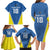 Custom West Knights of Yorkshire Family Matching Long Sleeve Bodycon Dress and Hawaiian Shirt Skate Hard Hit Harder Blue Version - Wonder Print Shop