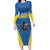 Custom West Knights of Yorkshire Family Matching Long Sleeve Bodycon Dress and Hawaiian Shirt Skate Hard Hit Harder Blue Version - Wonder Print Shop