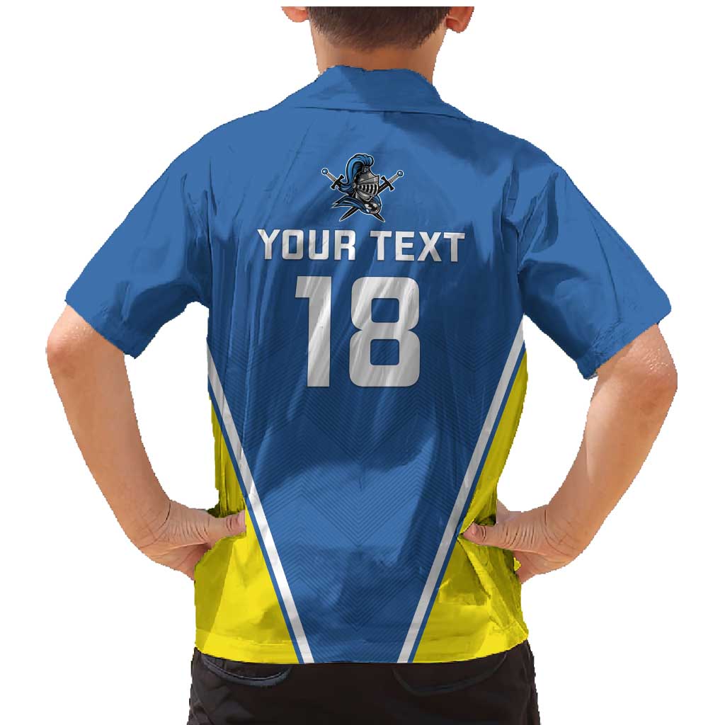 Custom West Knights of Yorkshire Family Matching Mermaid Dress and Hawaiian Shirt Skate Hard Hit Harder Blue Version - Wonder Print Shop