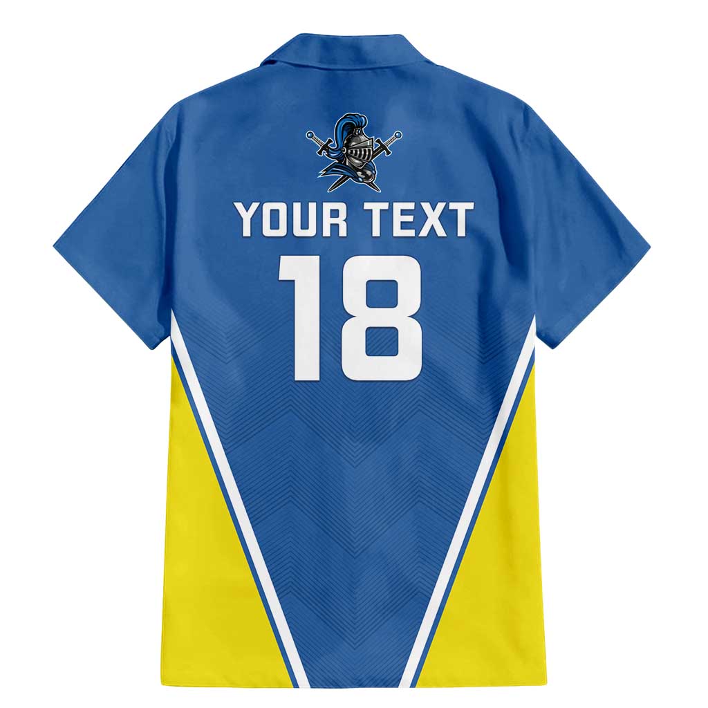 Custom West Knights of Yorkshire Family Matching Mermaid Dress and Hawaiian Shirt Skate Hard Hit Harder Blue Version - Wonder Print Shop