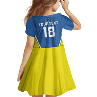 Custom West Knights of Yorkshire Family Matching Off The Shoulder Long Sleeve Dress and Hawaiian Shirt Skate Hard Hit Harder Blue Version - Wonder Print Shop