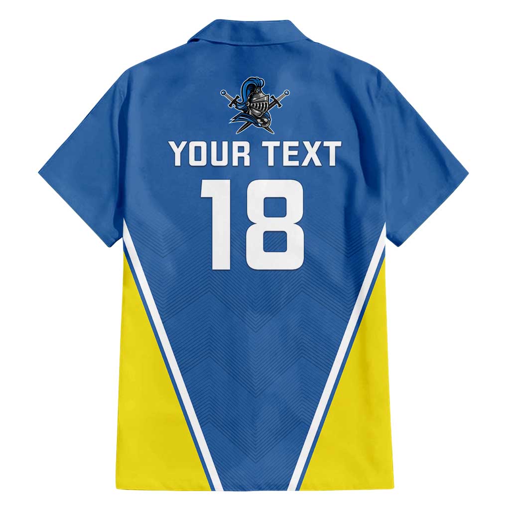 Custom West Knights of Yorkshire Family Matching Puletasi and Hawaiian Shirt Skate Hard Hit Harder Blue Version - Wonder Print Shop