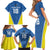 Custom West Knights of Yorkshire Family Matching Short Sleeve Bodycon Dress and Hawaiian Shirt Skate Hard Hit Harder Blue Version - Wonder Print Shop