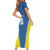 Custom West Knights of Yorkshire Family Matching Short Sleeve Bodycon Dress and Hawaiian Shirt Skate Hard Hit Harder Blue Version - Wonder Print Shop