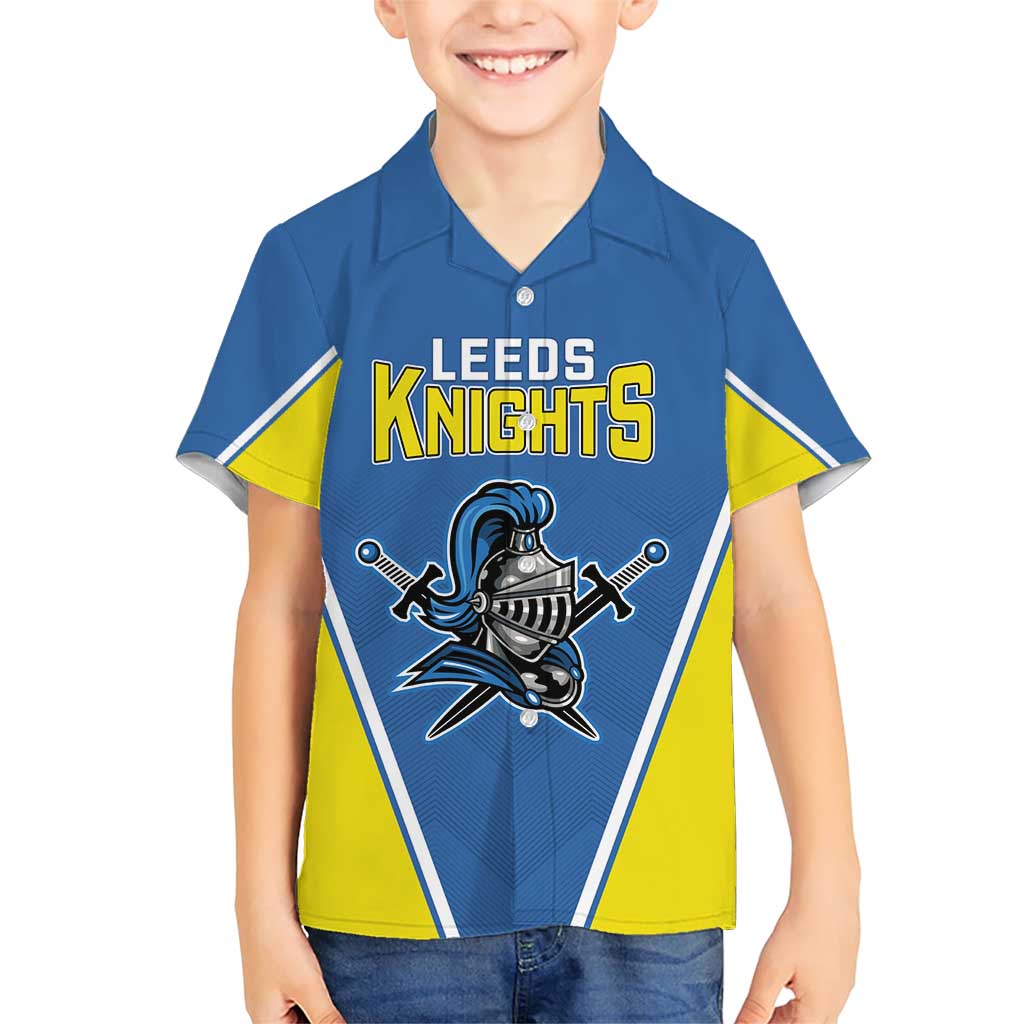 Custom West Knights of Yorkshire Family Matching Short Sleeve Bodycon Dress and Hawaiian Shirt Skate Hard Hit Harder Blue Version - Wonder Print Shop