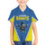 Custom West Knights of Yorkshire Family Matching Short Sleeve Bodycon Dress and Hawaiian Shirt Skate Hard Hit Harder Blue Version - Wonder Print Shop