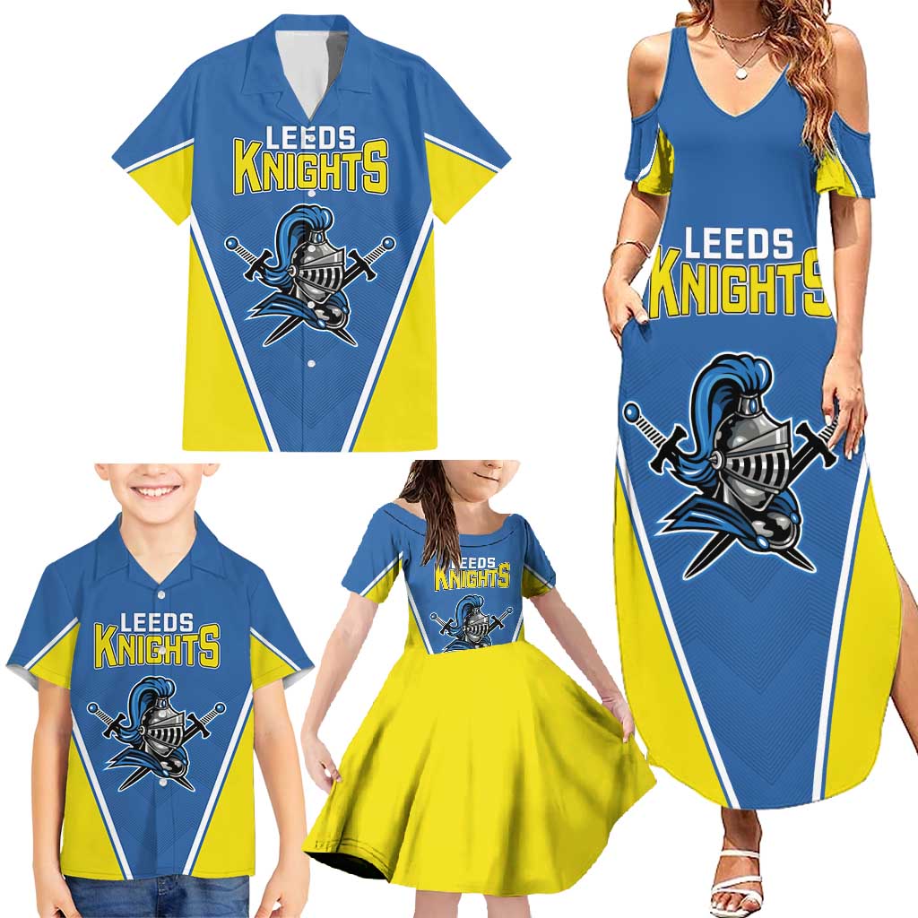Custom West Knights of Yorkshire Family Matching Summer Maxi Dress and Hawaiian Shirt Skate Hard Hit Harder Blue Version - Wonder Print Shop
