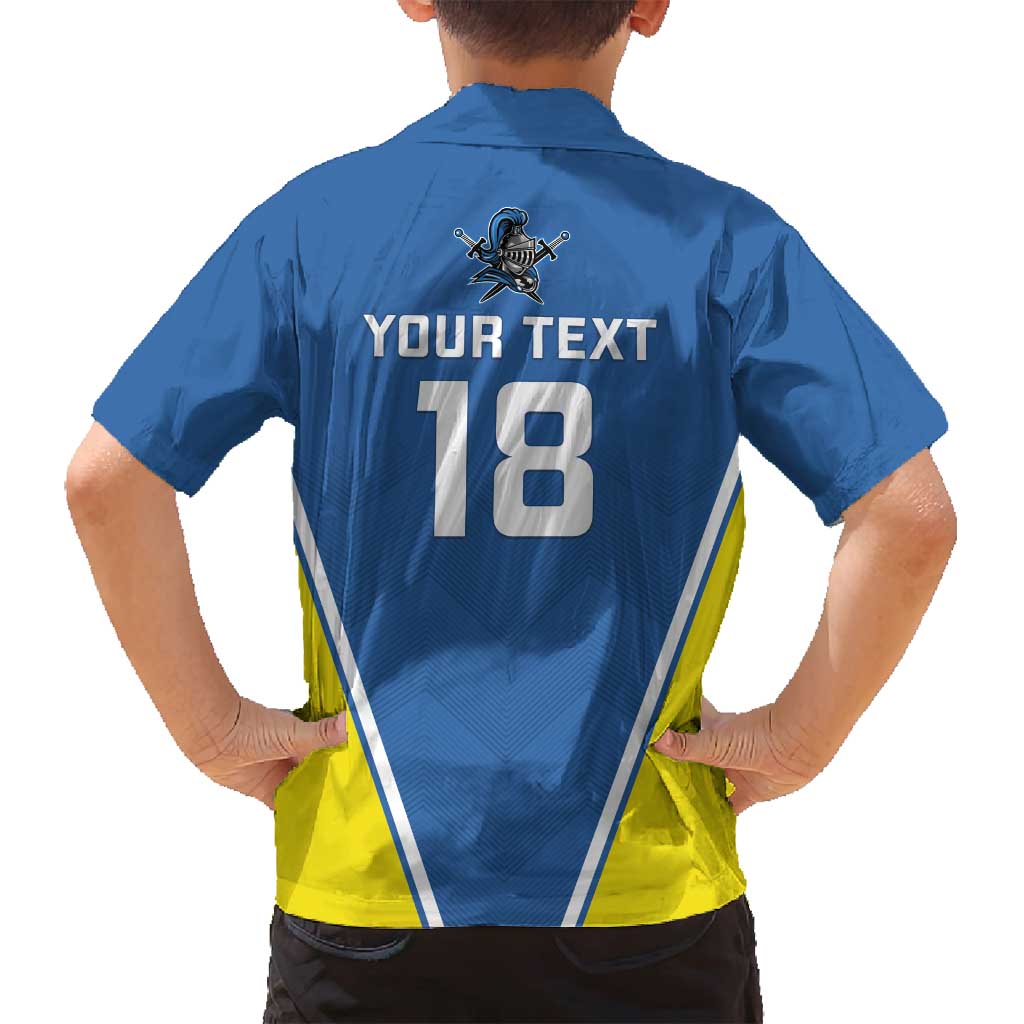 Custom West Knights of Yorkshire Family Matching Tank Maxi Dress and Hawaiian Shirt Skate Hard Hit Harder Blue Version - Wonder Print Shop