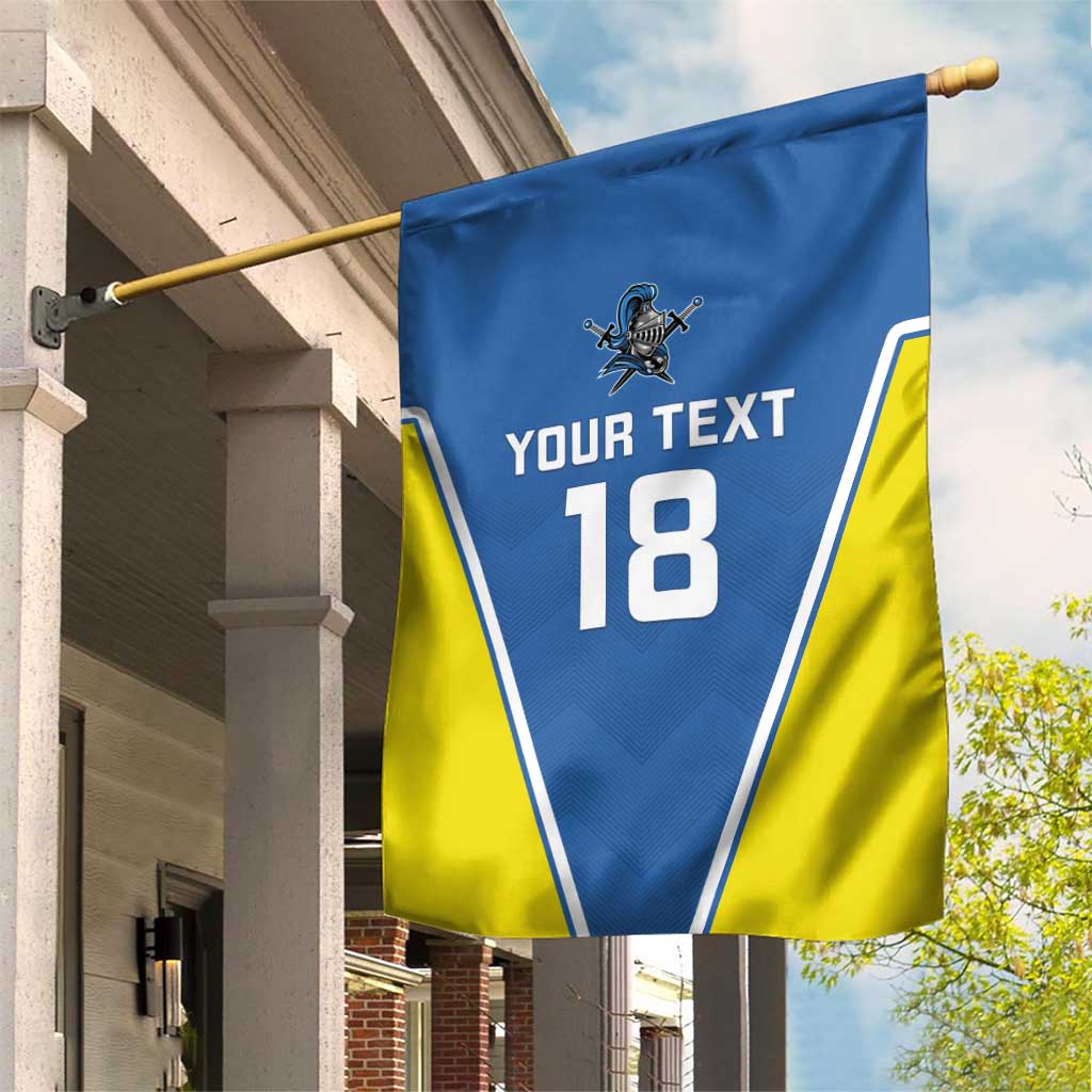 Custom West Knights of Yorkshire Garden Flag Skate Hard Hit Harder Blue Version - Wonder Print Shop