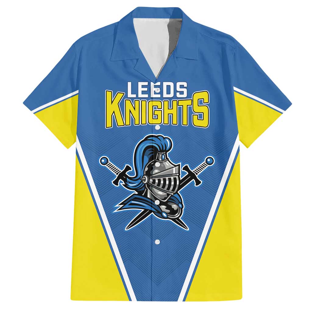 Custom West Knights of Yorkshire Hawaiian Shirt Skate Hard Hit Harder Blue Version - Wonder Print Shop