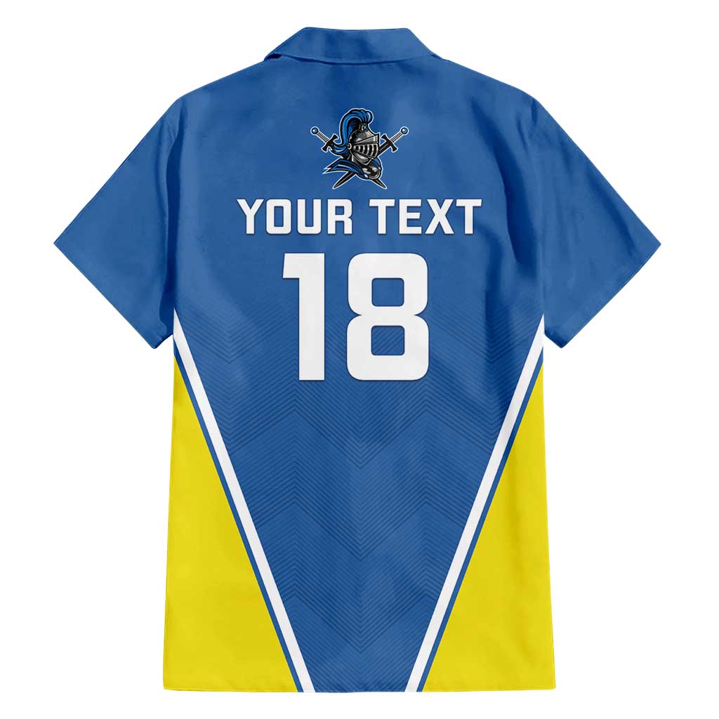Custom West Knights of Yorkshire Hawaiian Shirt Skate Hard Hit Harder Blue Version - Wonder Print Shop