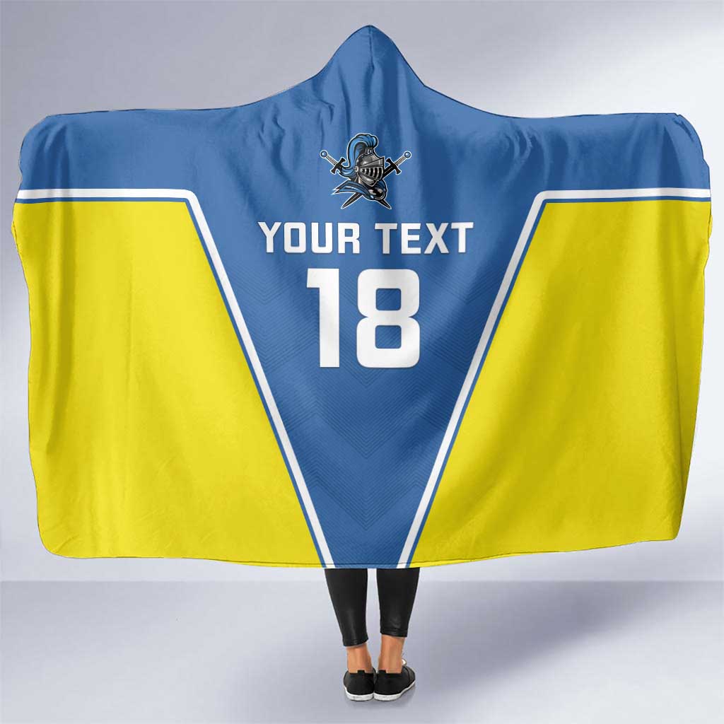 Custom West Knights of Yorkshire Hooded Blanket Skate Hard Hit Harder Blue Version - Wonder Print Shop