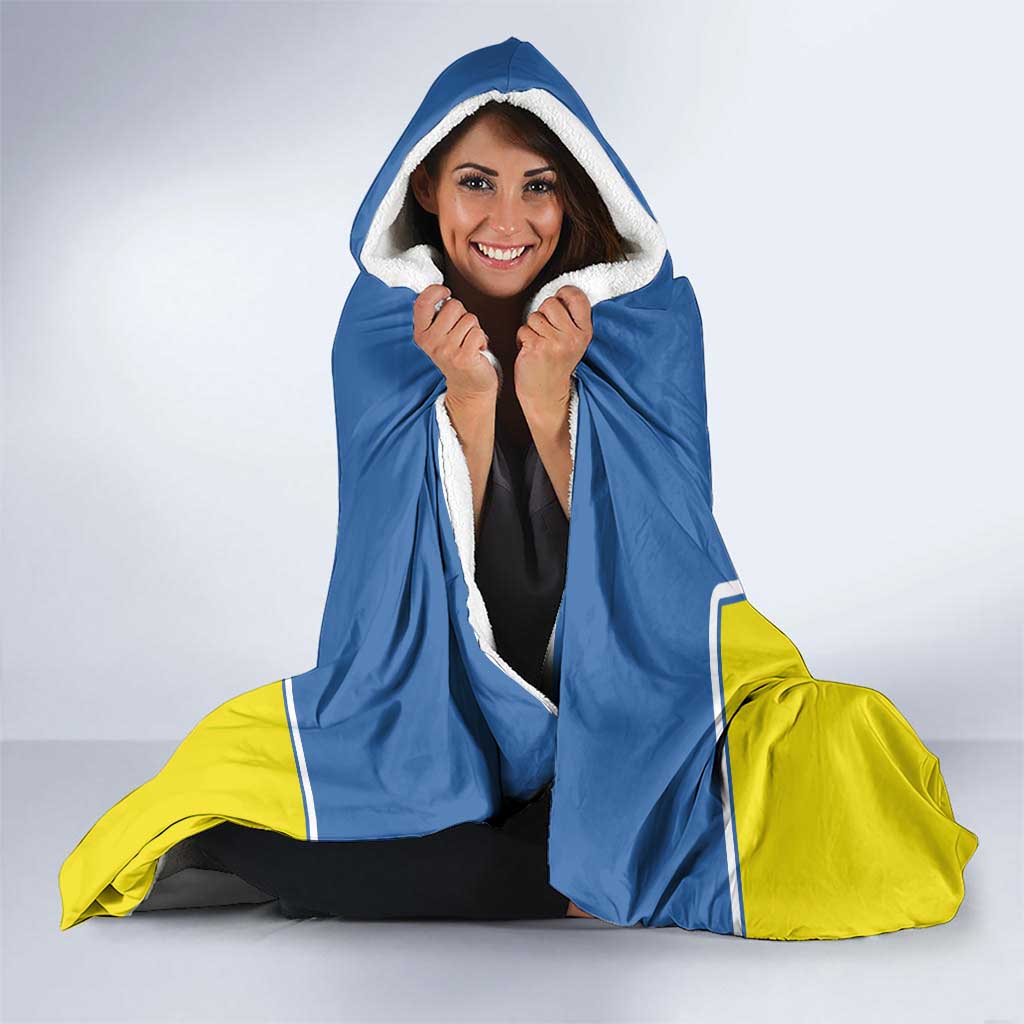 Custom West Knights of Yorkshire Hooded Blanket Skate Hard Hit Harder Blue Version - Wonder Print Shop