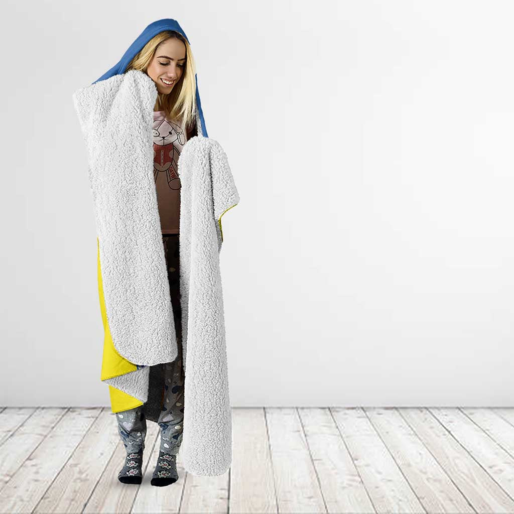 Custom West Knights of Yorkshire Hooded Blanket Skate Hard Hit Harder Blue Version - Wonder Print Shop