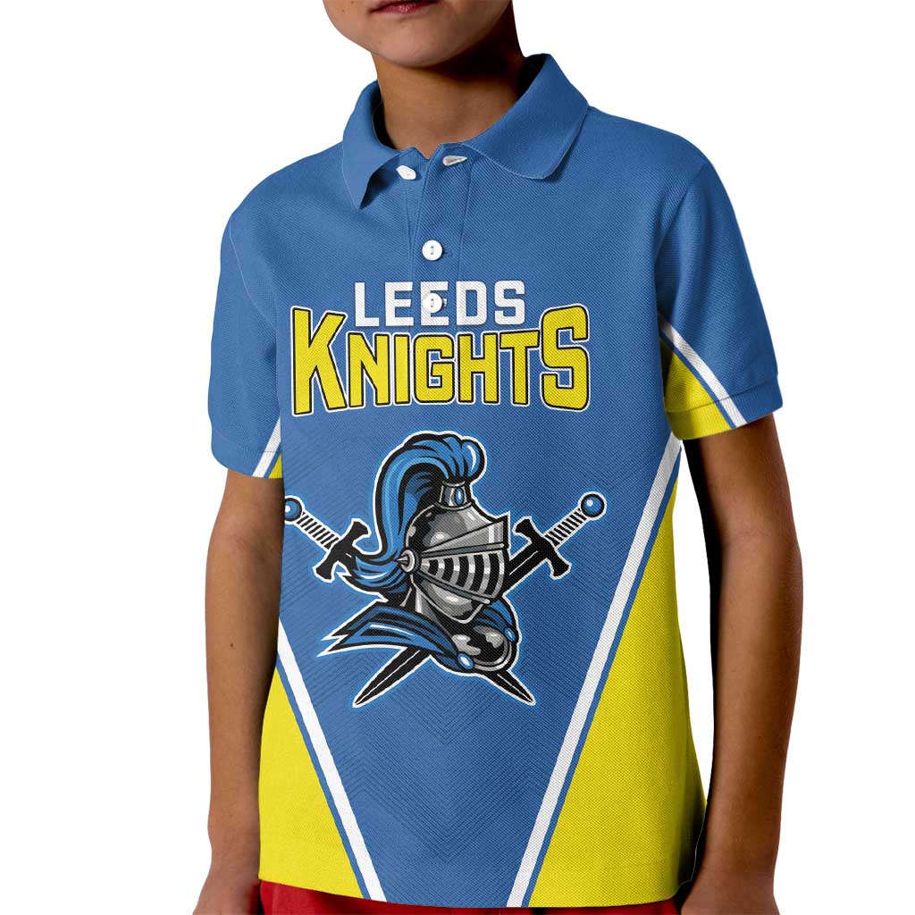 Custom West Knights of Yorkshire Kid Polo Shirt Skate Hard Hit Harder Blue Version - Wonder Print Shop