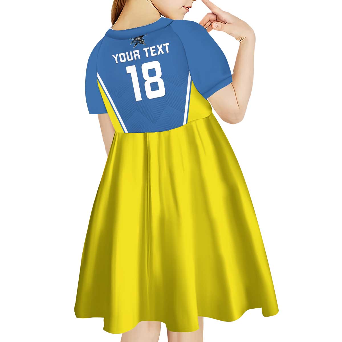 Custom West Knights of Yorkshire Kid Short Sleeve Dress Skate Hard Hit Harder Blue Version - Wonder Print Shop