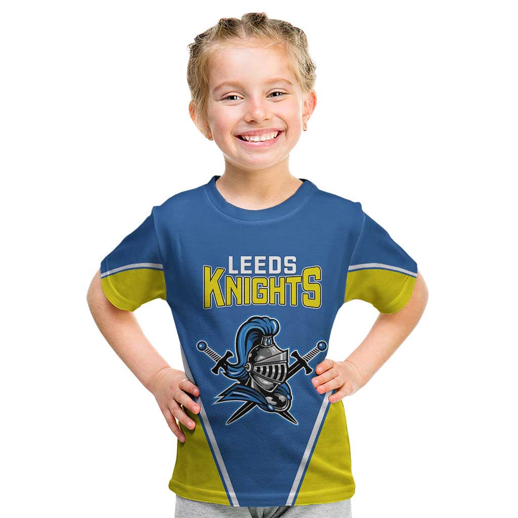 Custom West Knights of Yorkshire Kid T Shirt Skate Hard Hit Harder Blue Version - Wonder Print Shop