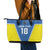 Custom West Knights of Yorkshire Leather Tote Bag Skate Hard Hit Harder Blue Version - Wonder Print Shop