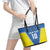 Custom West Knights of Yorkshire Leather Tote Bag Skate Hard Hit Harder Blue Version - Wonder Print Shop