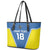 Custom West Knights of Yorkshire Leather Tote Bag Skate Hard Hit Harder Blue Version - Wonder Print Shop