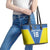 Custom West Knights of Yorkshire Leather Tote Bag Skate Hard Hit Harder Blue Version - Wonder Print Shop