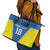 Custom West Knights of Yorkshire Leather Tote Bag Skate Hard Hit Harder Blue Version - Wonder Print Shop