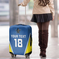 Custom West Knights of Yorkshire Luggage Cover Skate Hard Hit Harder Blue Version - Wonder Print Shop