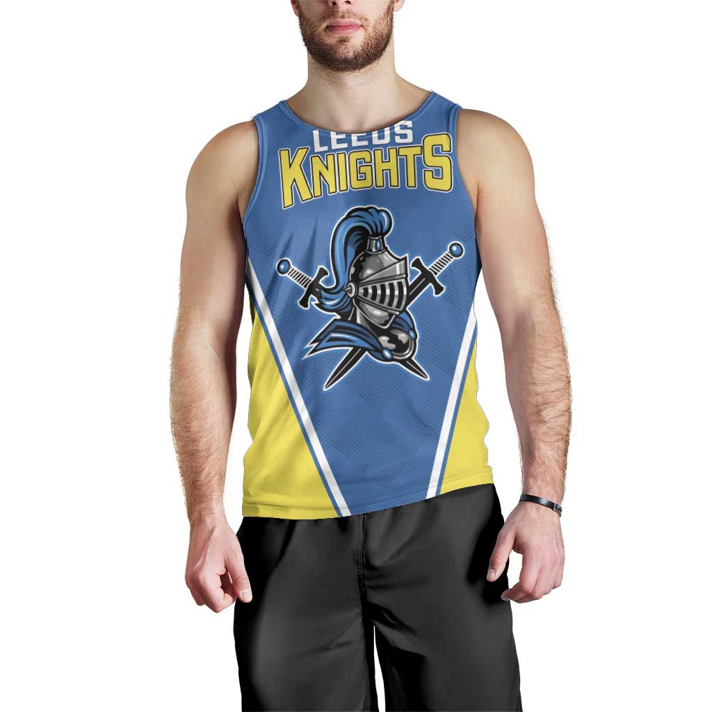 Custom West Knights of Yorkshire Men Tank Top Skate Hard Hit Harder Blue Version - Wonder Print Shop
