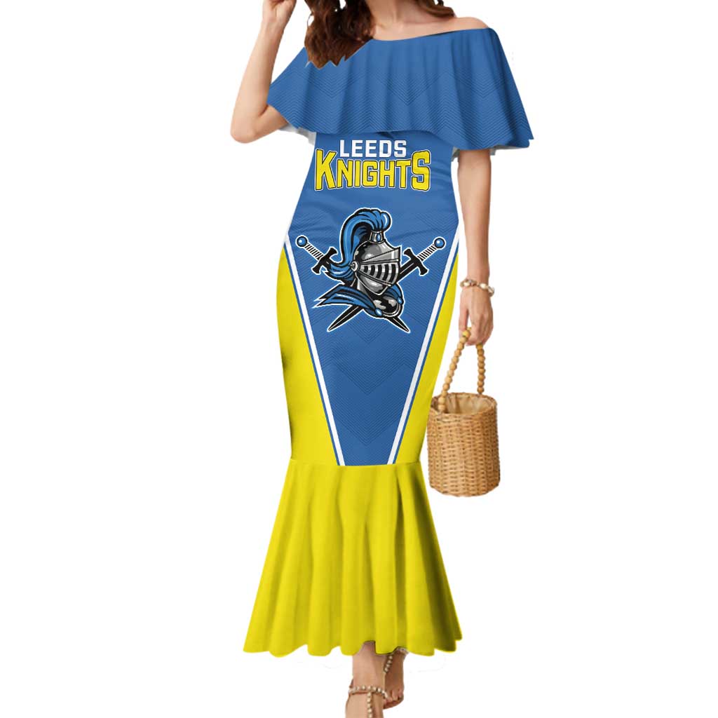 Custom West Knights of Yorkshire Mermaid Dress Skate Hard Hit Harder Blue Version - Wonder Print Shop