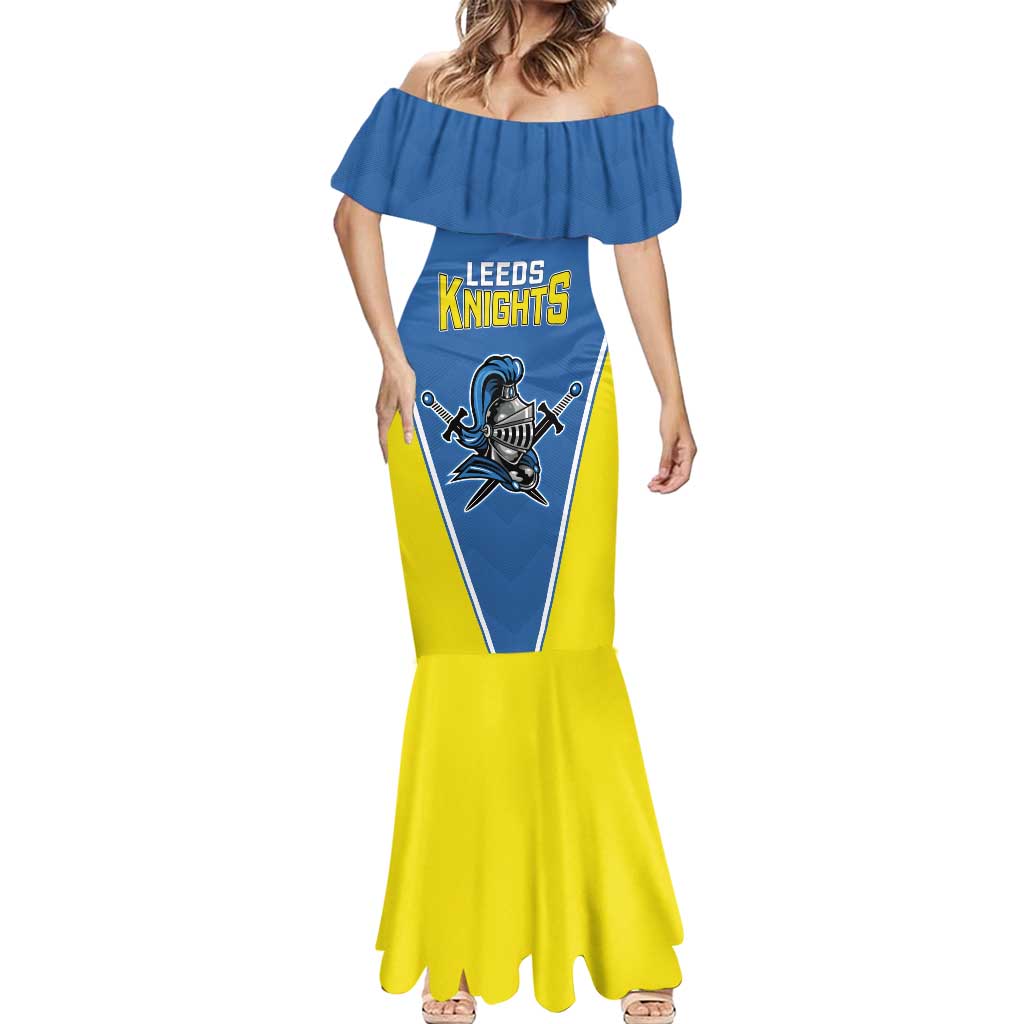 Custom West Knights of Yorkshire Mermaid Dress Skate Hard Hit Harder Blue Version - Wonder Print Shop