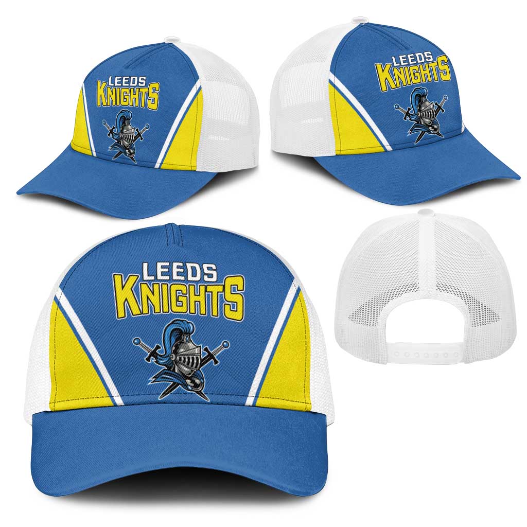 West Knights of Yorkshire Mesh Trucker Cap Skate Hard Hit Harder Blue Version - Wonder Print Shop