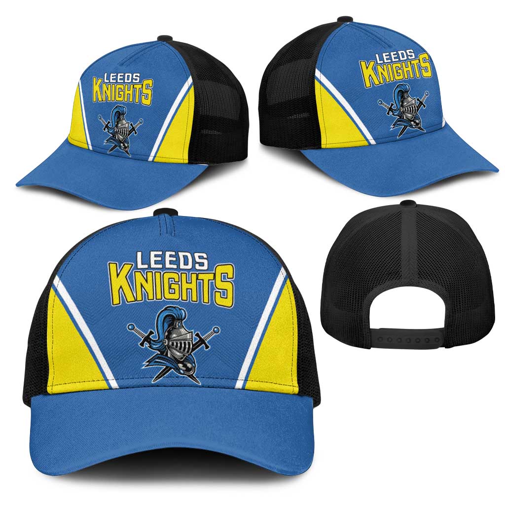 West Knights of Yorkshire Mesh Trucker Cap Skate Hard Hit Harder Blue Version - Wonder Print Shop