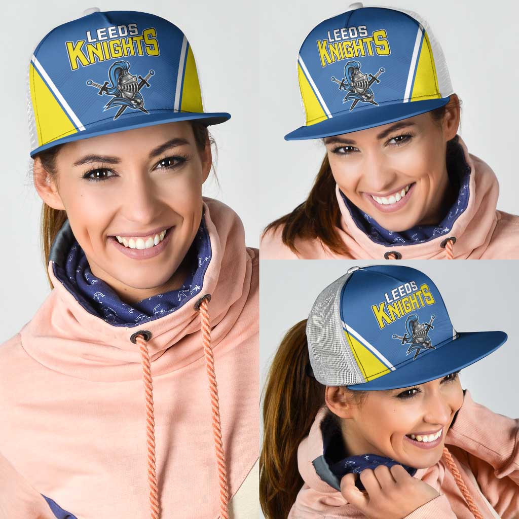 West Knights of Yorkshire Mesh Trucker Cap Skate Hard Hit Harder Blue Version - Wonder Print Shop