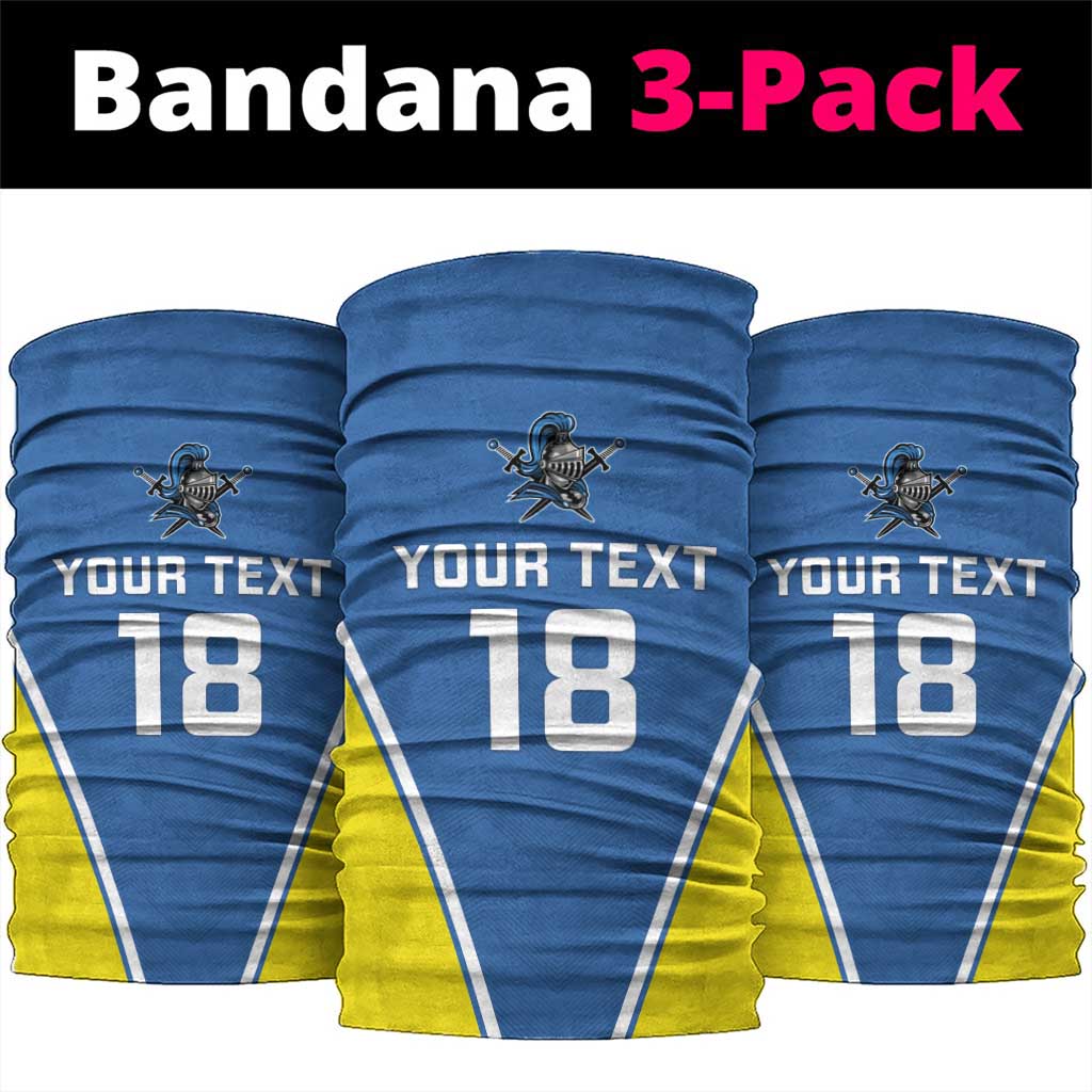 Custom West Knights of Yorkshire Neck Gaiter Skate Hard Hit Harder Blue Version - Wonder Print Shop