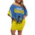 Custom West Knights of Yorkshire Off Shoulder Short Dress Skate Hard Hit Harder Blue Version - Wonder Print Shop
